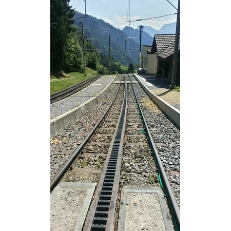 Train Mountain Railroad - Framed Art For Your Wall Rack And Pinion Railway Alps Train Mountain Rail 10x13 Frame