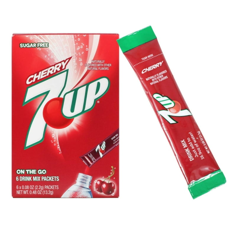 NS 7UP Cherry Singles to Go, Powdered Drink Mix, Low-Calorie Water