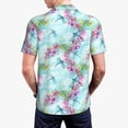 thumbnail image 3 of Balery Dragonfly Floral Printed Men’s Short Sleeve Polo Shirt, Midweight Men's Shirt,Golf Polo shirts -X-Large, 3 of 8