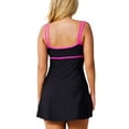 thumbnail image 2 of Women Strappy Swim Dress Padded Swimsuit Swimdress Swimwear Beach Bathing Suit Oversized, 2 of 3
