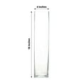 thumbnail image 3 of Efavormart 6 Pack | 18" Heavy Duty Square Glass Cylinder Vases, Clear Glass Flower Vase, 3 of 5