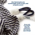 thumbnail image 3 of Silla Colgante Yellow Leaf Hammocks Rayas Azul Marino Resistente al Clima, 3 of 6