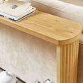 thumbnail image 6 of CQSXDA Versatile Black Wooden Console Sofa Table 70.1" Long With Corrugated Texture for Entryway and Narrow Spaces，Natural, 6 of 10