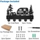 thumbnail image 3 of Perchero de pared para acampar, de madera, de 11,8 x 8 pulgadas, para colgar llaves de coche o camping, para pared, exterior, con forma de árbol forestal, 5 ganchos de aleación., 3 of 9