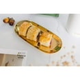 thumbnail image 3 of 2 Pcs Stainless Steel Towel Tray Dish Plate Storage Tray Tea Tray Fruit Trays Cosmetics Jewelry Organizer, Oval , Gold, 3 of 7