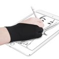 thumbnail image 1 of Paquete de 4 guantes de dibujo para tableta gráfica, guante de artista, tela elástica antiincrustante, guantes de dos dedos para diestros y zurdos, 1 of 4
