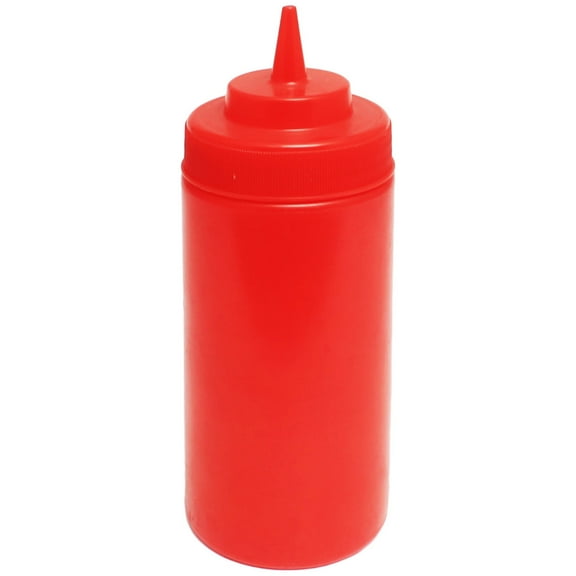 Excellante 16 oz wide mouth squeeze bottle, red, comes in 6/ pack