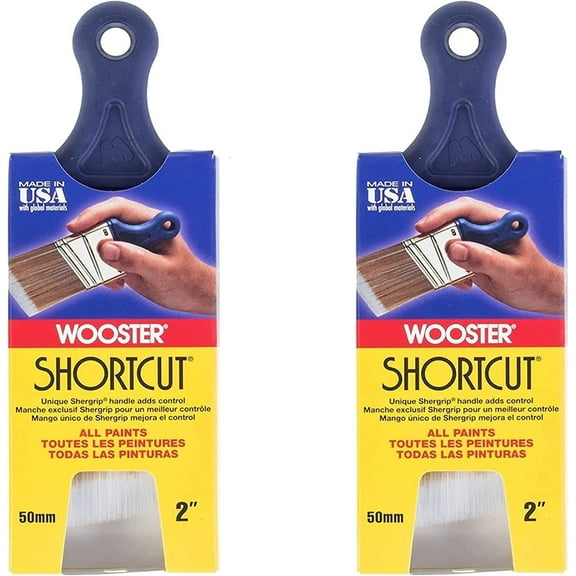 Wooster Brush Q3211-2 Shortcut Angle Sash Paintbrush, 2-Inch, White 1, ! ! 0 2 Box - 2 Inch