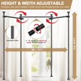 thumbnail image 5 of 4-10ft(H) 28-171inch(W) No Drilling Tension Curtain Divider for Room Separation, Heavy Duty Portable Curtain Stand Space Partition, Wall Divider for Room Separator - Black, 5 of 9