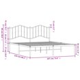 thumbnail image 4 of vidaXL Metal Bed Frame with Headboard White 183x213 cm, 4 of 5