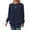 Navy Blue, variant on OutfitShow Pullover Sweatshirts for Women Long Sleeve Crewneck Shirts Tunic Tops Fashion Fall Outfits