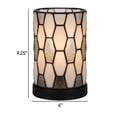 thumbnail image 5 of Eli 9 Inch Accent Lamp, Hand Painted Cylinder Tiffany Style Shade, Bronze, 5 of 5
