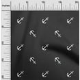 thumbnail image 2 of oneOone Velvet Dark Gray Fabric Nautical Anchor Sewing Craft Projects Fabric Prints By Yard 58 Inch Wide, 2 of 4
