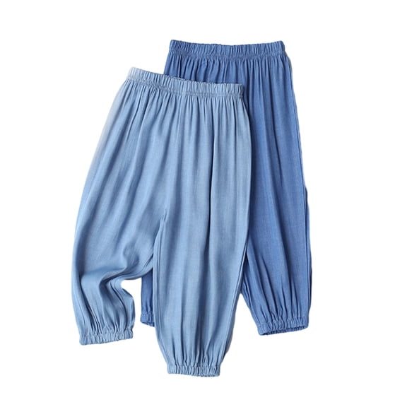 QUDDER Boys Girls Sweatpants Long Pants Trousers Cotton Elastic Bloomers Casual Joggers Mosquito Pants Thin for Kids Toddler Baby 2-10Years