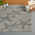 thumbnail image 3 of 5â€™ x 7â€™ Blue Starfish Indoor Outdoor Area Rug, 3 of 9