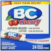 BC Headache & Backaches Fast Pain Relief Powder, Cherry, 24 ct, 3 Pack