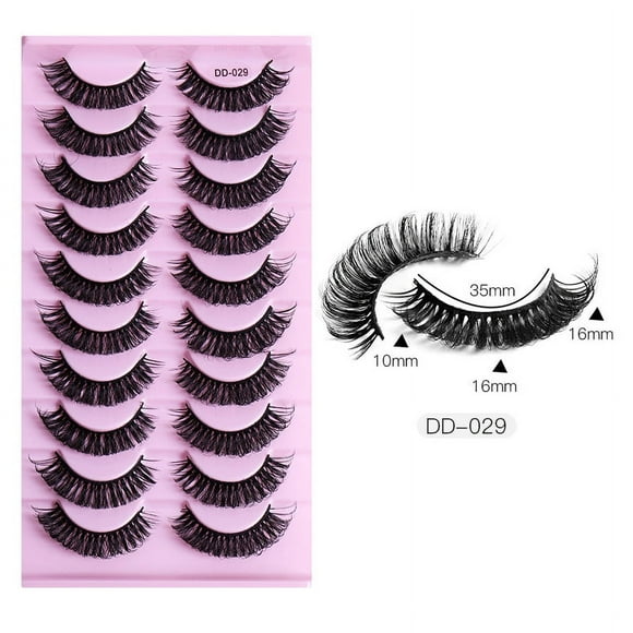 Pack de Pestañas 3D Esponjosas y Ligeras, 10 Pares con Banda Transparente para una Belleza Diaria sin Esfuerzo