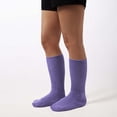 thumbnail image 2 of GobdXE Unisex Crew Socks Solid Extra Wide Top Loose Fit Stretchy Mesh Knit Socks for Swollen Feet Edema Diabetic Friendly Daily Casual Wear Size:S, 2 of 3