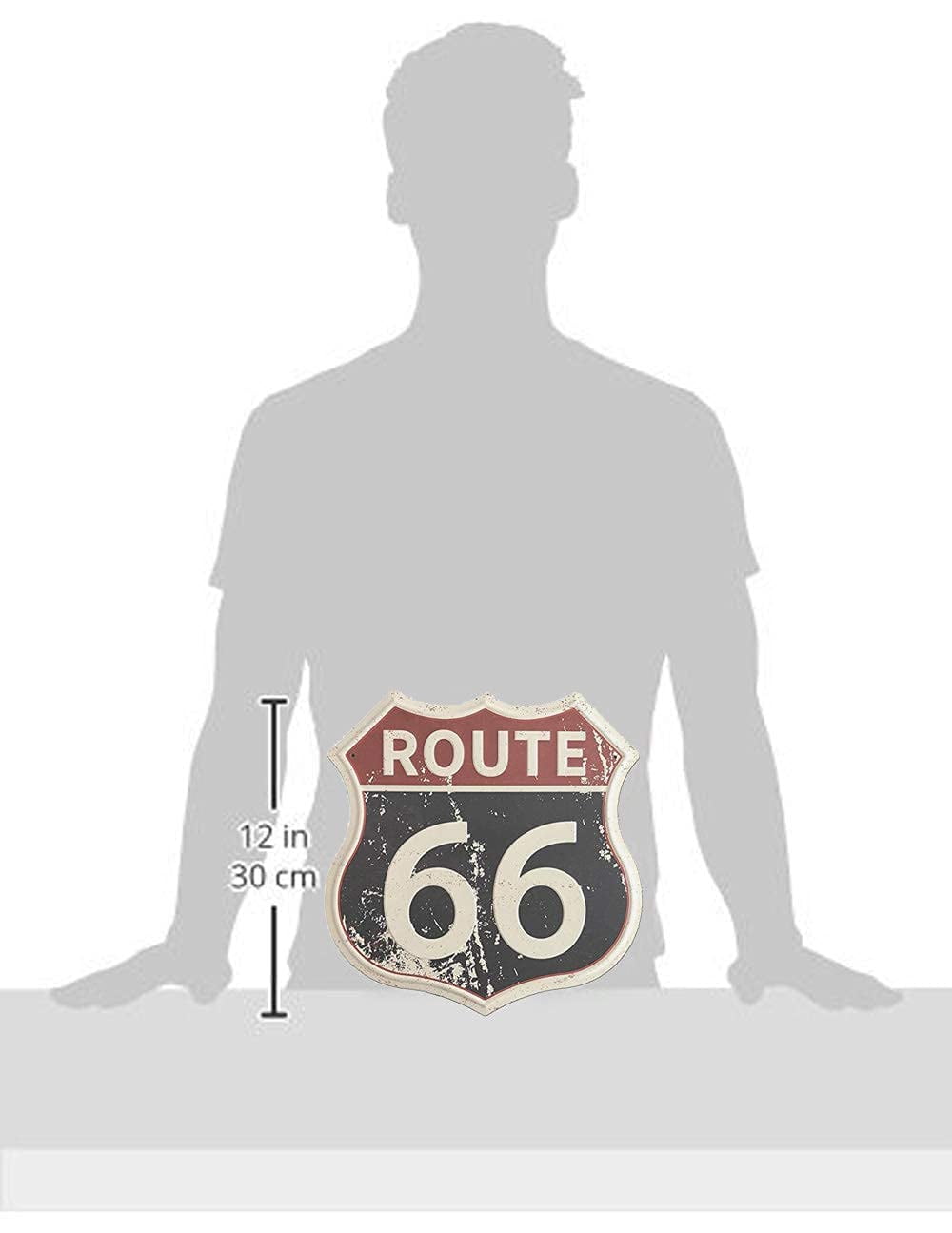 Route 66 SUDAGEN Route 66 Signs Vintage Road Signs with Polygon Metal Tin Sign for Wall Decor Art 12 x 12