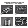 thumbnail image 3 of Phenofice 4Pcs Hub Centric Rings for Car Wheel Part 2.8x2.8x0.5in Silver for Car Modification, 3 of 8