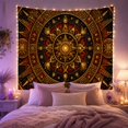 thumbnail image 2 of Celestial Sun Mandala in a Starry Cosmic Scene, Mystical Celestial Style for Space Lovers, Sacred Geometry Wall Art, Housewarming Gift, Tapestry Wall Hanging for Bedroom and Living Room, 2 of 7
