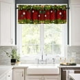 thumbnail image 5 of Christmas Valance Curtains for Bedroom,Gradient Abstract Christmas Tinsel Colorful Bells Winter Xmas Theme Short Window Treatment for Kitchen Bathroom 54x18 Inch,Red Green, 5 of 6