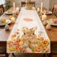 thumbnail image 4 of CaiYueKe Easter Table Runner Decorations Linen Look Polyester Tablecloth Washable Dining Room Kitchen Decor Spring Home Party Holiday Decorative Centerpiece Runner for Tables, 4 of 7