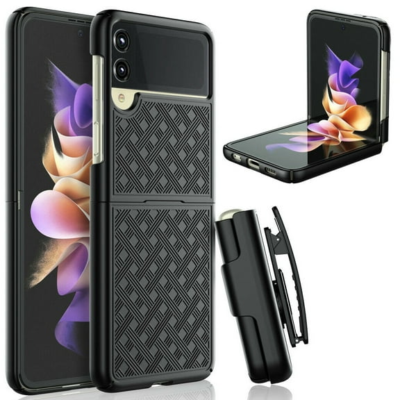 Case Belt Clip for Samsung Galaxy Z Flip 3 5G - Swivel Holster Kickstand Armor Combo Protective Cover Drop-Proof fits Samsung Galaxy Z Flip 3 5G