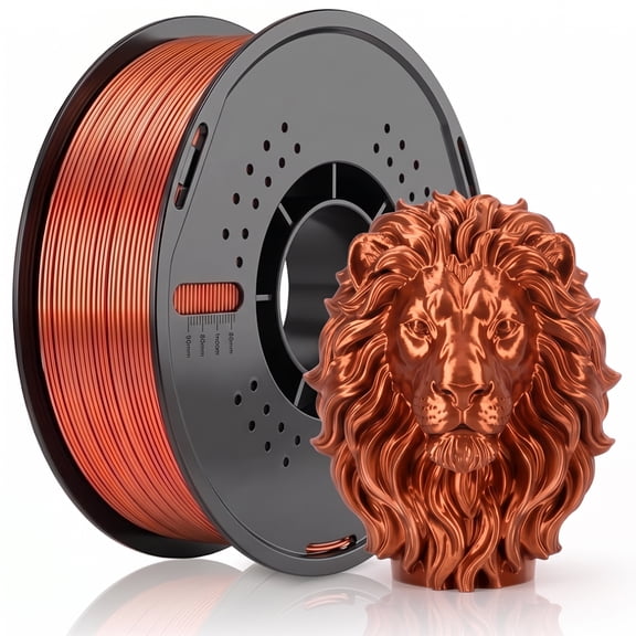Silk PLA 3D Printing Filament 1.75mm,Copper,1KG | 1KG Dimensional Accuracy /- 0.03mm for Most FDM 3D Printers