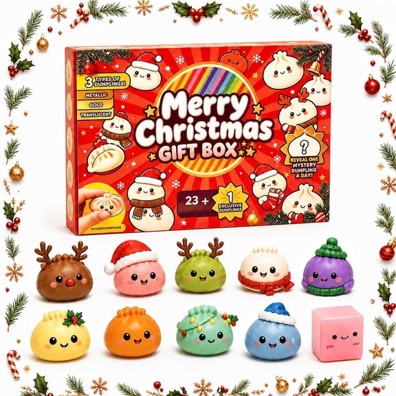 Christmas Squishies Advent Calendar 2026, Dumplings Countdown Calendar