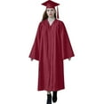 thumbnail image 3 of Feancey Doctoral Cap and Gown for PhD Graduates Faculty Common Fit Unisex Matte Plus Size Gowns Tassel Hat Wine XL, 3 of 5