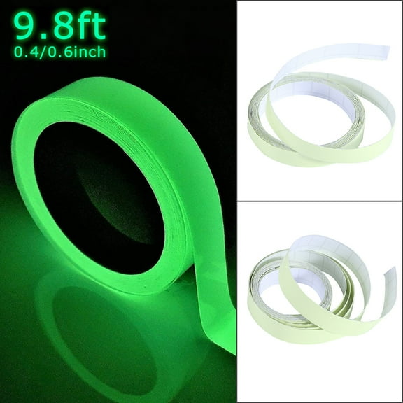 JTWEEN Glow in The Dark Tape , Luminous Tape Sticker,High Luminance Glow Removable Waterproof Photoluminescent Glow in The Dark Safety Tape