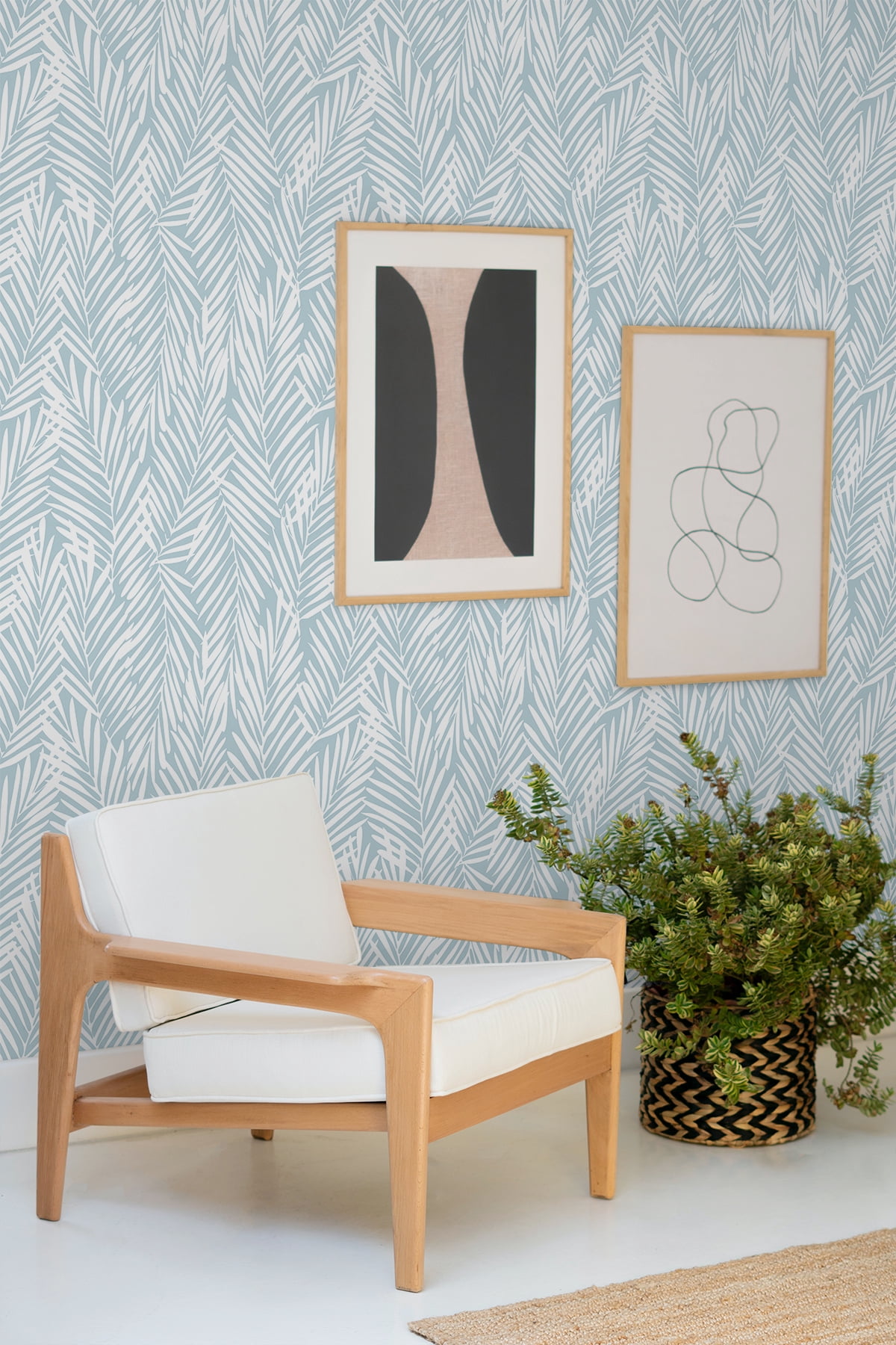 Stacy Garcia Home Blue Skies Mod Palm Peel and Stick Wallpaper