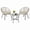 White, variant on 3 Piece Patio Bistro Set, Outdoor Acapulco Chairs with Glass Top Side Table All Weather Modern Patio Furniture Set for Balcony Porch Poolside, Black