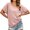 Light Pink, variant on T Shirts for Women Spring Summer Solid Casual Crew Neck Short Sleeve Basic Tops Going out Tops