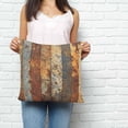 thumbnail image 2 of Brown Gray Pillow Covers 20x20 Inch Decorative Throw Pillow Cover, Farmhouse Abstract Gradient Wooden Grain Sofa Pillowcases Accent Cushion Case Home Decor Bedroom Living Room, 2 of 6