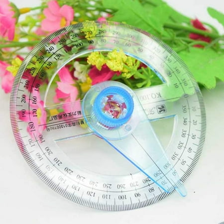 2pcs Circle Protractor Protractor Ruler Protractor Measuring Tool 360 ...