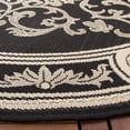 thumbnail image 4 of Safavieh Courtyard Cynthia Oriental Indoor/Outdoor Area Rug, Black/Sand, 7'10" x 7'10" Round, 4 of 10