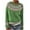 Green, variant on Womens Fair Isle Sweaters Trendy Fall Winter Casual Vintage Crewneck Long Sleeve Pullover Knitted Top Fashion Clothes (AG, 5XL)