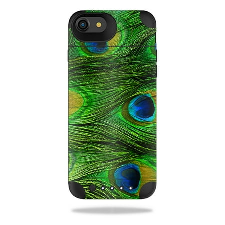 - MightySkins Protective Vinyl Skin Decal for Mophie Juice Pack Air iPhone 7 wrap cover sticker skins Peacock Feathers