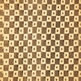 thumbnail image 1 of Ahgly Company Indoor Square Checkered Brown Modern Area Rugs, 3' Square, 1 of 4