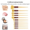 thumbnail image 2 of 13 piece foundation make-up makeup brush lip brush concealer eye shadow brush beauty makeup brush set - yellow, 2 of 6