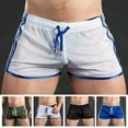 thumbnail image 5 of Men Casual Gym Fitness Training Shorts Sexy Mesh Breathable Sports Beach Trunks, 5 of 7