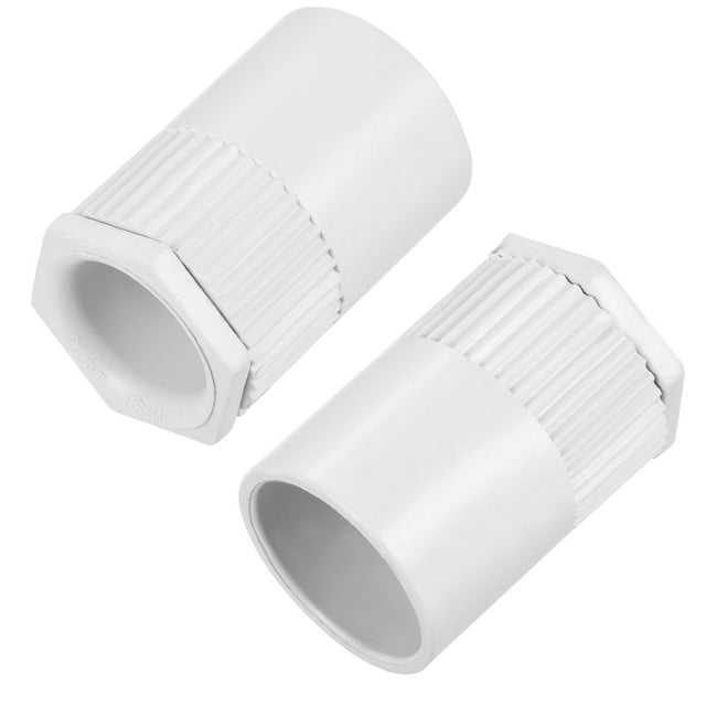 Unique Bargains Conduit Adaptor Male PVC Lock Nut 15mm Hole Dia Seal Connect Conduit Box DIY Project Pack of 2
