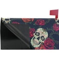 thumbnail image 6 of GZHJMY Vintage Blooming Roses Sugar Skulls Magnetic Mailbox Cover Large Size Mailbox Wraps MailWraps Post Letter Box Cover Garden Yard Oversized 25.5 x 21 inch Home Decor, 6 of 7