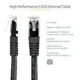 thumbnail image 3 of StarTech 3ft CAT6 Ethernet Cable - Black CAT 6 Gigabit Ethernet Wire -250Mhz 100W PoE RJ45 UTP Molded Network Patch Cord with Strain Relief (C6PATCH3BK), 3 of 4