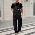 thumbnail image 2 of Men's Cargo Pants Straight Leg Overalls With Multiple Pockets Casual Outdoor Hiking Workwear Durable Comfortable Daily Wear Spring Summer, 2 of 4