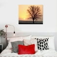 thumbnail image 4 of Nawypu  - Black and White Tree Wall Art Gold Sunset Landscape Painting Print on Canvas Framed Warm Winter Scenery Poster for Living Room Bedroom Decoration, 4 of 4