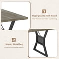 thumbnail image 4 of Dining Table 4-6 Person 70.8 Inch, Farmhouse Kitchen Table with Heavy Duty Metal Legs, Wooden Long Dining Room for Kitchen, Living Room, 4 of 8