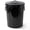 Black, variant on Plexon 5 Gallon Small Metal Trash Can with Lid Outdoor Galvanized Steel Bucket with Lid 5 Gal Storage Can for Dog Food Bird Seed Storage Container Rodent Pet Proof, Matte Beige